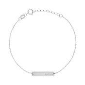 USC Trojans Fight On Script Sterling Silver Horizontal Bar Bracelet